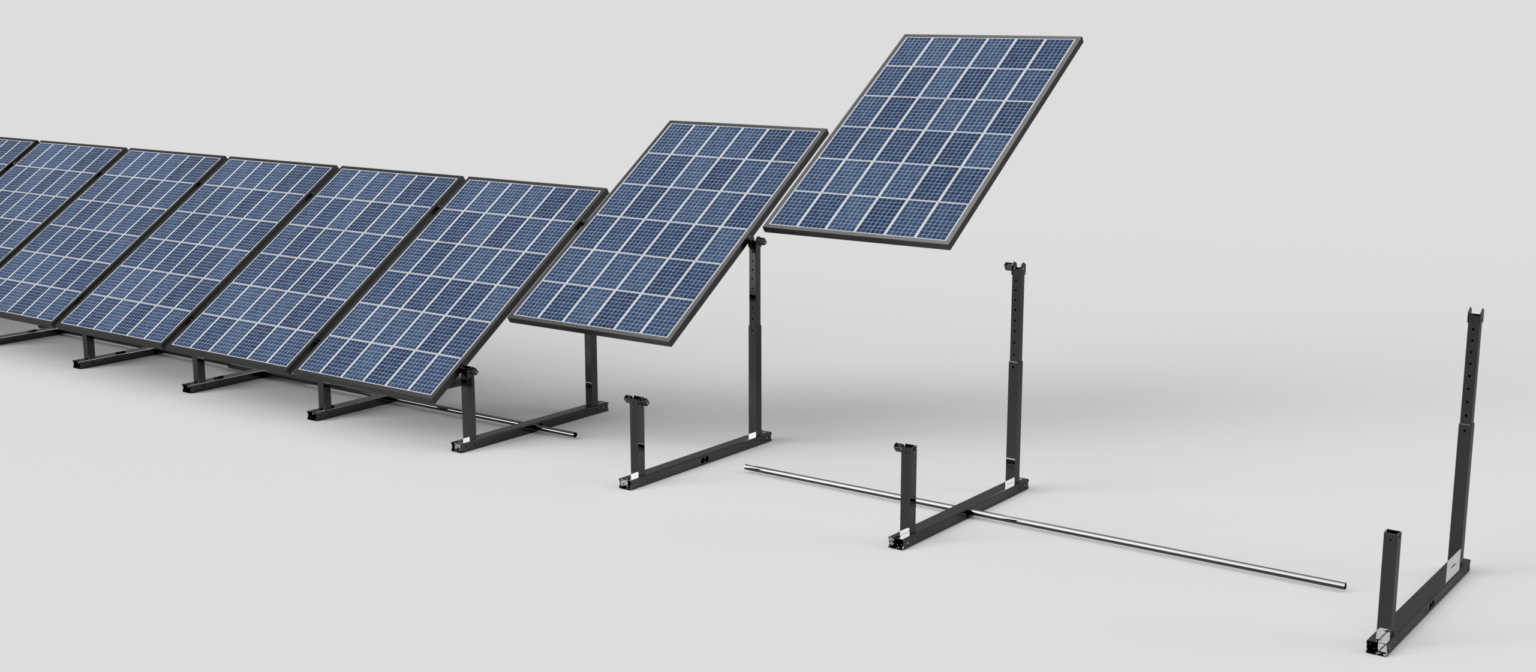 Integra Rack Solarmount IntegraRack IR-40FSAB BallastRack™ Fixed Adjustable Angle Solar Module ...