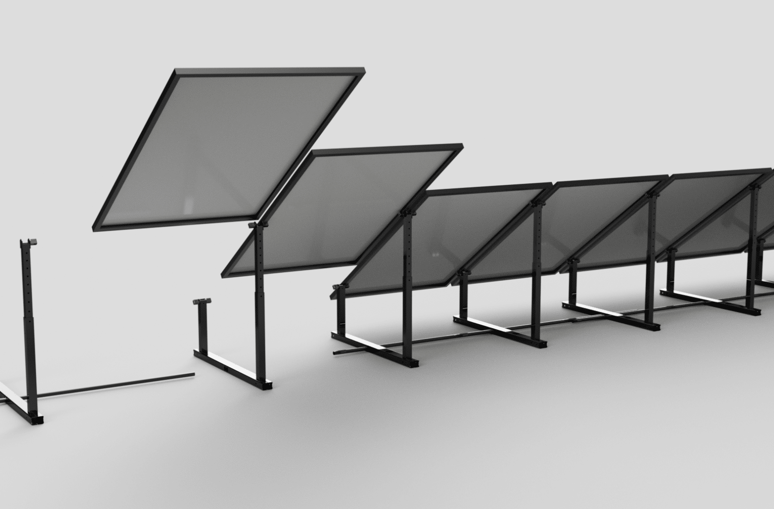 Integra Rack Solarmount IntegraRack IR-40FSAB BallastRack™ Fixed Adjustable Angle Solar Module ...