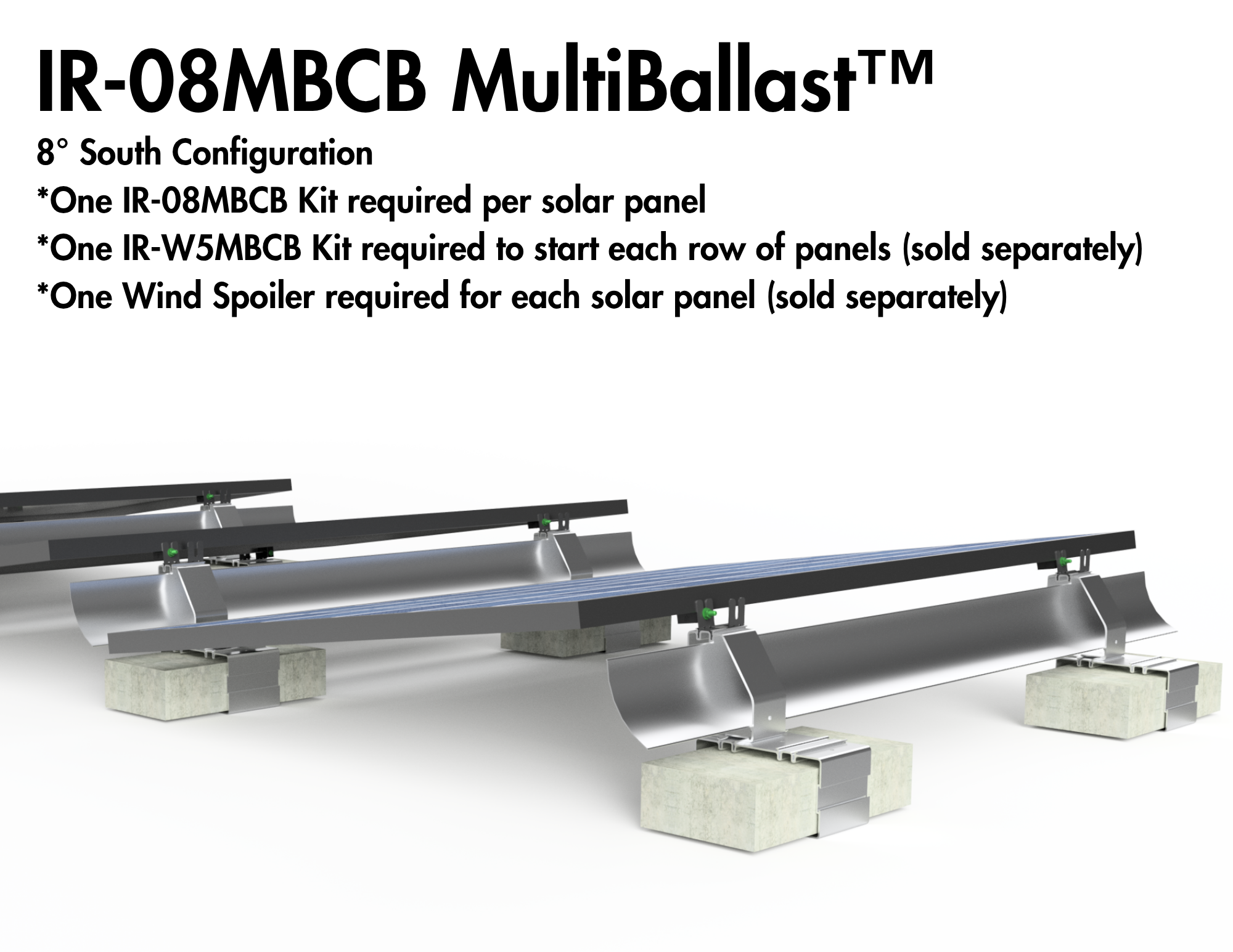 IntegraRack IR-08MBCB MultiBallast™ Kit - 8° South Configuration
